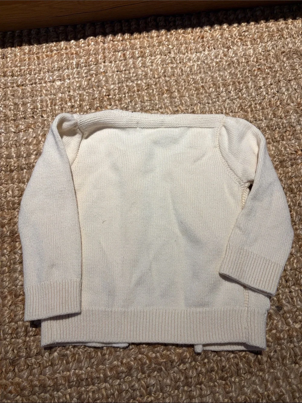 Ralph Lauren Cream Knit Button-Front Cardigan for Kids
